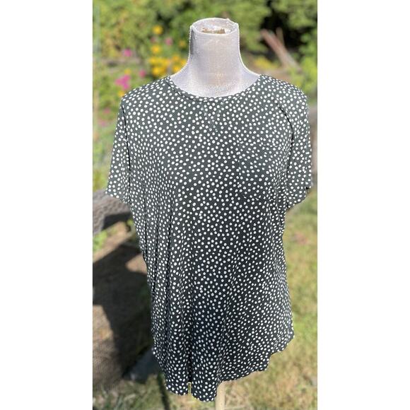 Lates By Kate Green & White Polka Dot Pajama Top XL Modal Comfort - Picture 1 of 13